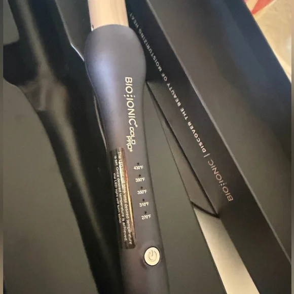 Bio Ionic Gold Pro 1" Curling Wand - Rose Gold Barrel Curling Iron Hair Health - Picture 9 of 15